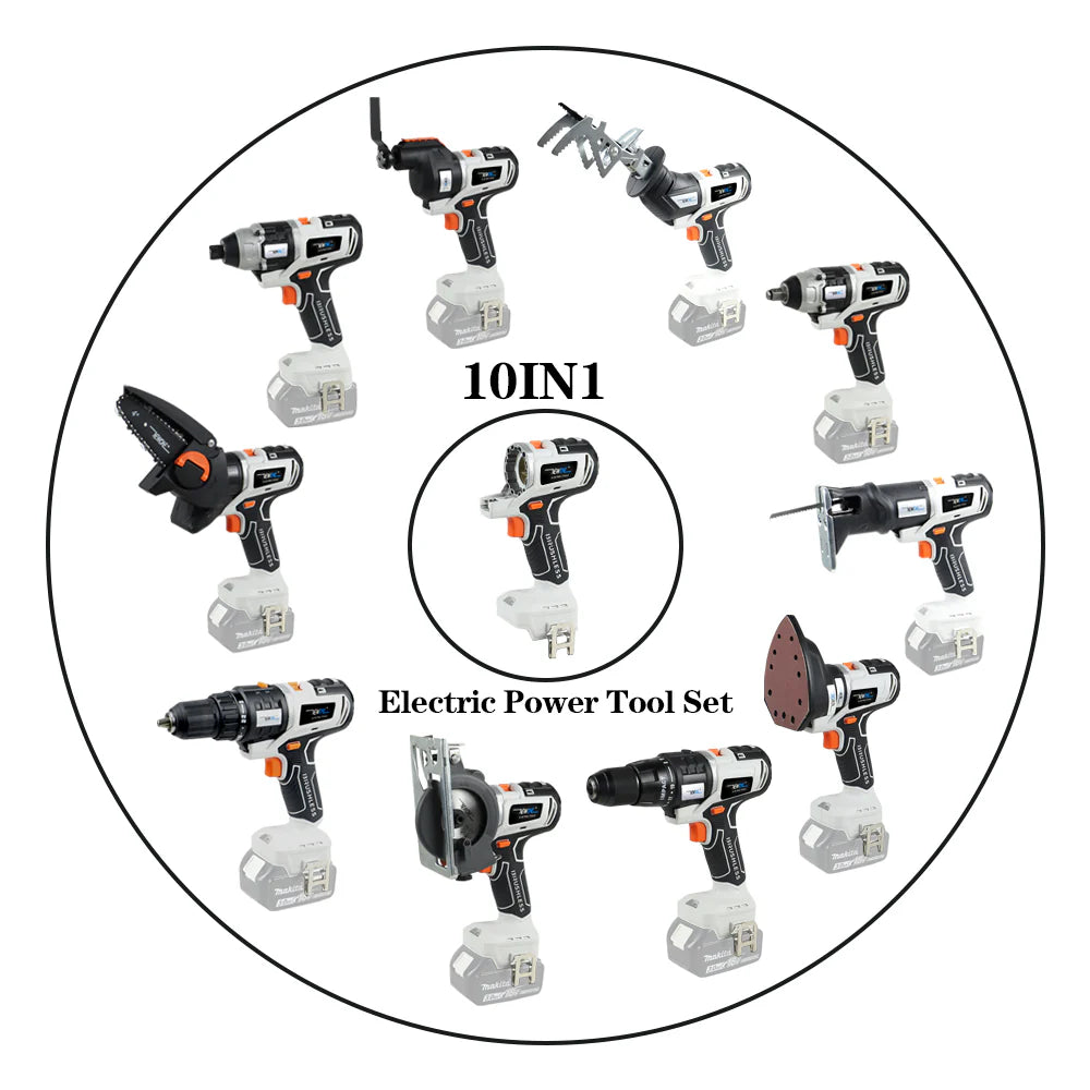 Cordless 10 in 1 Multifunctional Power ToolKit